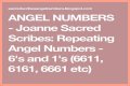 
Repeating Angel Numbers - 6's and 1's  (6611, 6161, 6661 etc)
